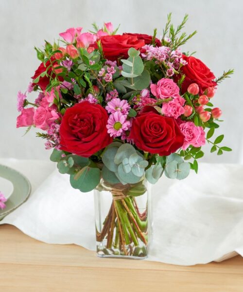 Eclat de rose + vase offert