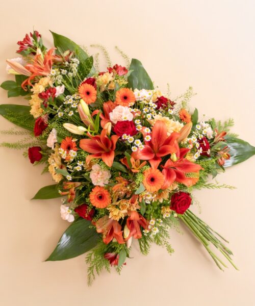Voyage astral orangé - Livraison de fleurs deuil - Interflora